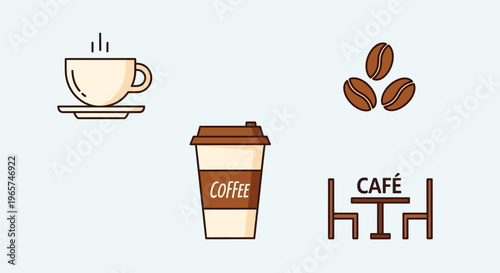 Brown coffee cup with lid.