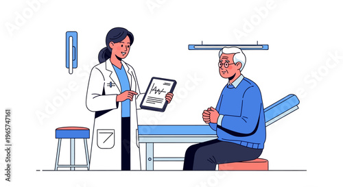 Physician Discussing Health Plan With Senior Man