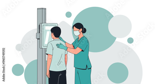 Medical professional performing diagnostic imaging on a patient