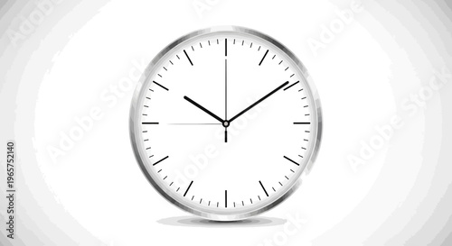 Gemini said

A round black wall clock with a circular dial and numbered face showing hours and minutes is an isolated object vector used as a business timer for office deadlines on a white background