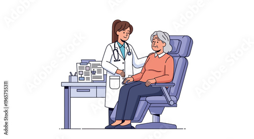 Female Physician Consulting Elderly Patient