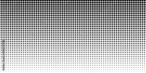 Set of halftone dots gradient pattern texture isolated on white background. Straight dotted spots using halftone circle dot raster texture. Vector blot half tone collection.