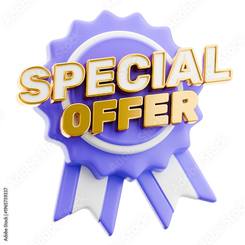 Canvastavla 3D Icon Marketing Discount Sale Business Deal Retail Shopping Shop Tag Promo Ban