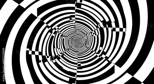Black and White Optical Illusion.