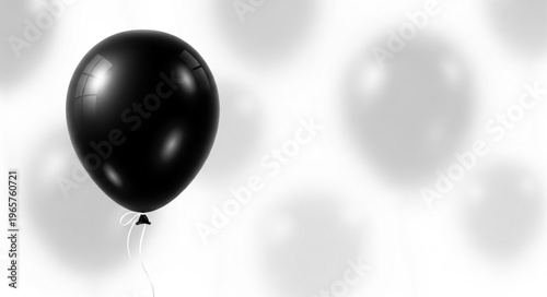 Black Balloon in White Space.