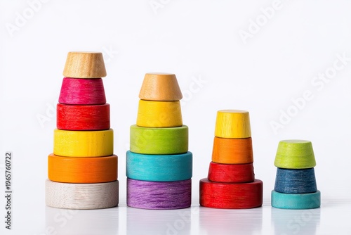 Stacking toy isolated on white background