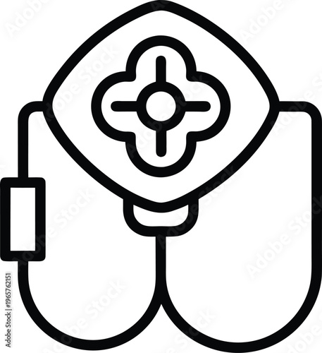 961 nebulizer cup with mask and air tubing vector illustration on transparent background