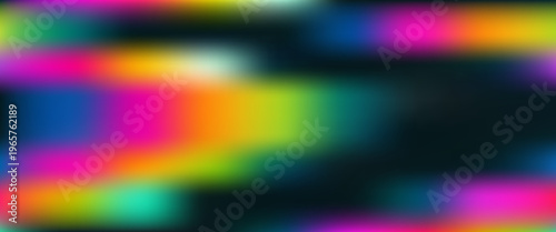 Abstract colorful background with vibrant neon gradients and soft blurred shapes. Creative spectral light texture and multi color fluid waves for modern digital art and posters