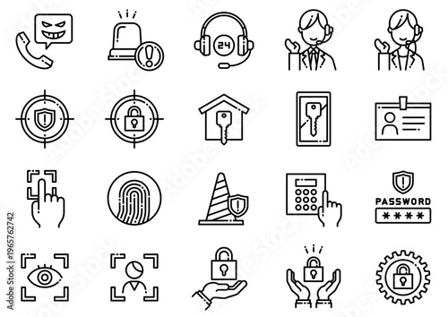 セキュリティアイコン04　Security icons