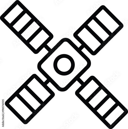 1026 space probe antennaed craft with instruments vector illustration on transparent background