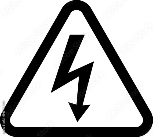 感電注意の三角形のアイコン