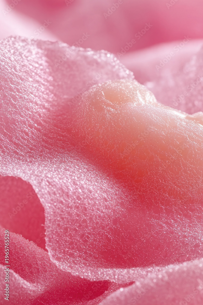 Fototapeta premium Close-up of a pink flower with a heart-shaped center