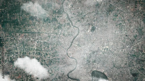 Earth Zoom from Space to Bangkok Thailand, Cinematic 4K 