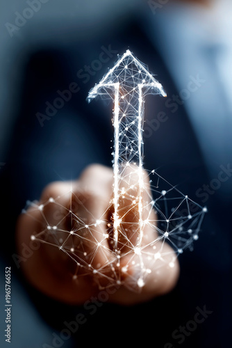 The arrow on the stock market chart