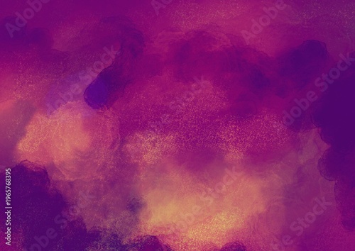 Abstract artwork with a swirl of deep purple, magenta, and hints of orange, textured background