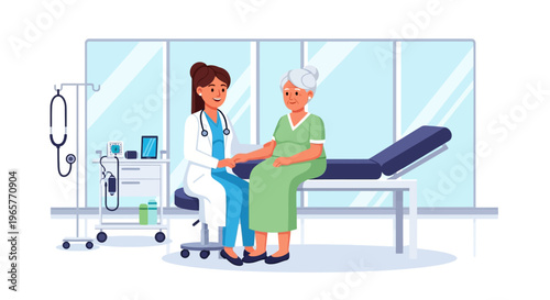 Compassionate Doctor Consulting With Senior Patient