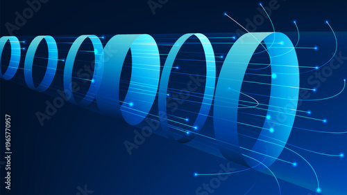 Technology background underwater network pipelines and fiber optic cables