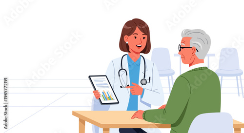 Doctor Explaining Medical Results to Senior Patient