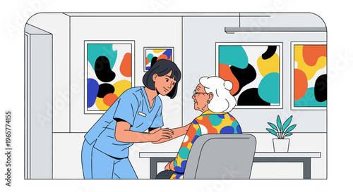 Compassionate Doctor Caring for Elderly Patient