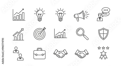 Business icons and symbols collection.