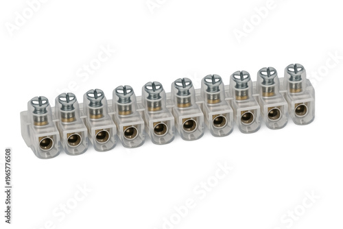 Electrical terminal block connecting ten screw wire connectors