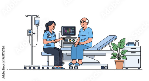 Compassionate Doctor Consulting With Elderly Patient