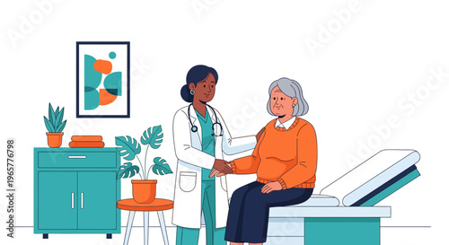 Compassionate Physician Consulting Senior Woman