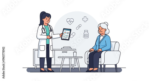 Doctor Discussing Health Plan With Senior Patient