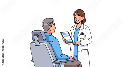 Doctor Discussing Health Results With Senior Patient