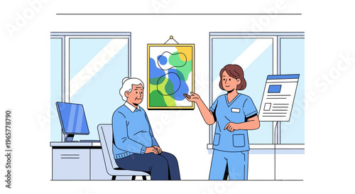 Doctor Explaining Medical Results to Senior Patient