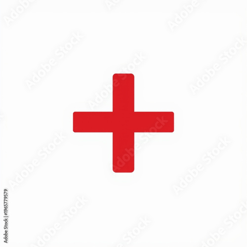 A red cross symbol on a white background, representing medical or first aid concepts