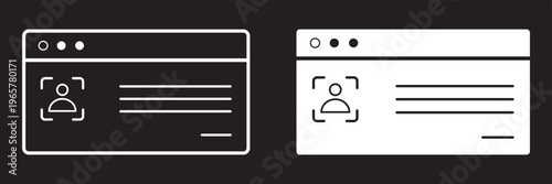 Id Card set icon with white background vector stock illustration. Outline education icons of student id card. Education Editable stroke vector. Security badge icon, representing onboarding support