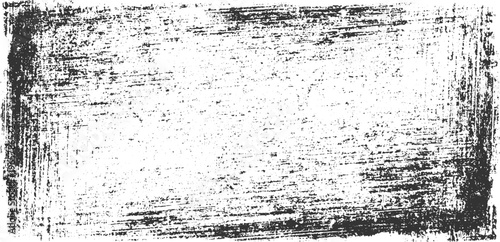 Black and white textured grunge frame with distressed brush strokes and scattered dots