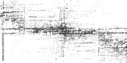 Black and white textured background with distressed dot pattern and horizontal lines abstract grunge