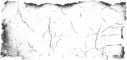 Black and white distressed textured background with cracked surface and grainy edges abstract