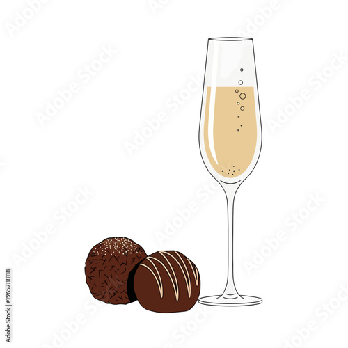 Celebrate National Truffle Day with chocolate truffles and champagne