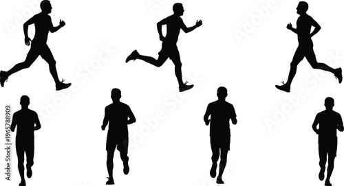 Collection of various airplane silhouettes, featuring private jets, propeller planes and small commercial aircraft vector.