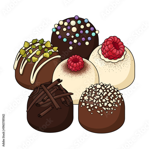 Celebrate National Truffle Day with assorted chocolate truffles and creamy desserts