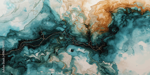 A vibrant watercolor painting of jellyfish drifting through a blue sea, blending nature and art with a textured pattern reminiscent of an underwater world map