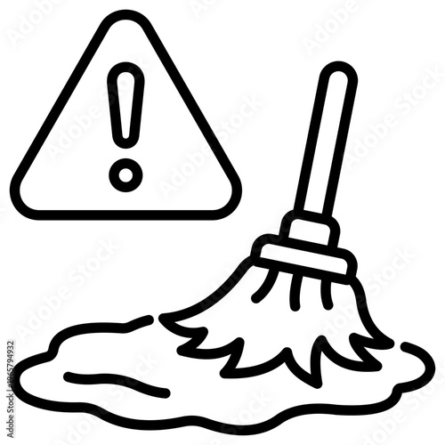 Spill Cleanup Icon vector Illustration For Design.