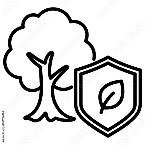 Habitat Protection Icon vector Illustration For Design.
