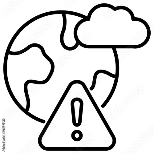 Climate Risk Icon vector Illustration For Design.