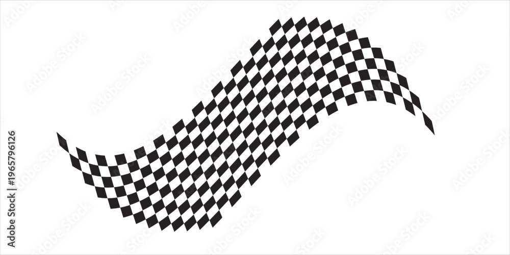 Obraz premium Checkered flag. Signaling on the race track. fabric texture with cubes, background for presentations and start pages