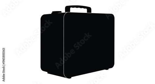 Vintage radio in stark black a bold graphic silhouette