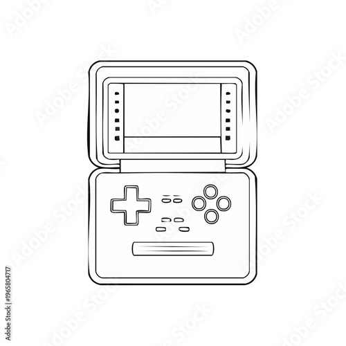 Classic portable video game console icon with directional pad and buttons