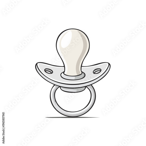 Simple clean pacifier illustration for babies and newborns