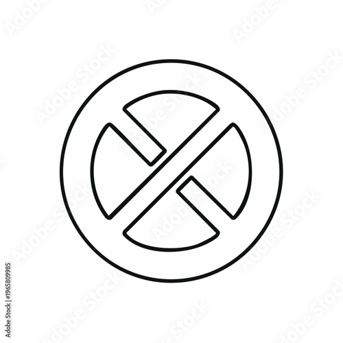 Simple stylized prohibition symbol, illustration