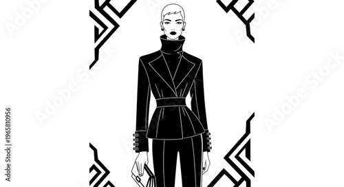 Man in black formal outfit.