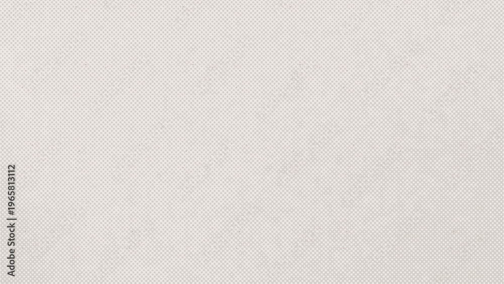 Fototapeta premium Distressed off-white canvas surface with subtle dot noise grain. Blank light grey paper sheet texture for minimalist artistic background.