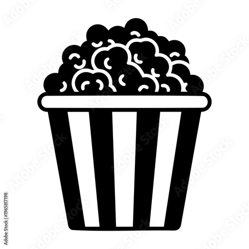 Highly detailed black and white vector illustration of stylized tree with three trunks and canopy